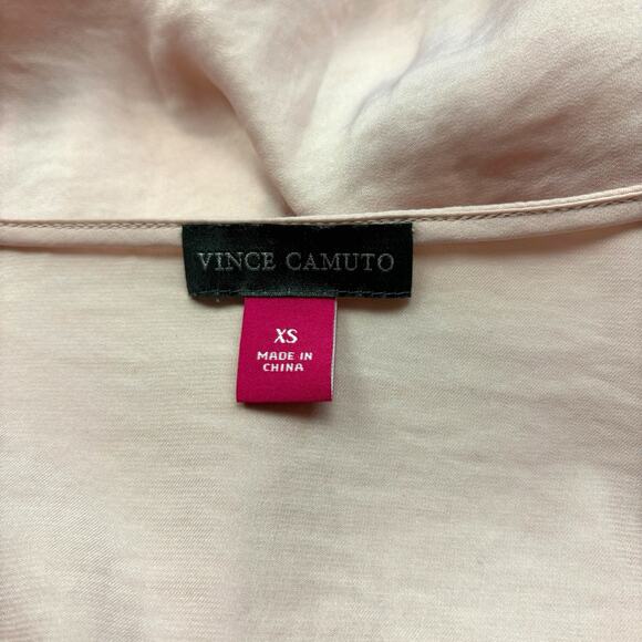 Vince Camuto Pink V Neck Button Up Blouse Size XS - Picture 4 of 5